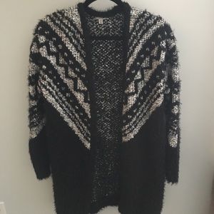 Black long oversized sweater